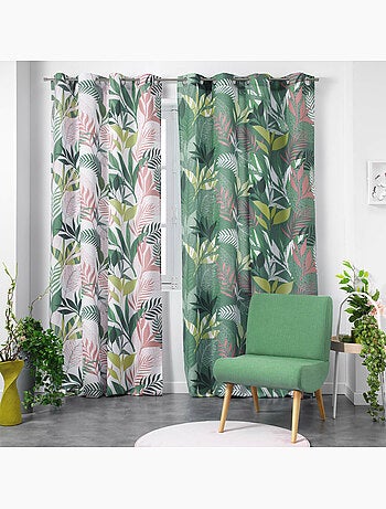 Lot de 2 rideaux à œillets – Polyester imprimé Assana