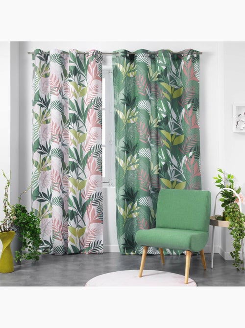 Lot de 2 rideaux à œillets – Polyester imprimé Assana - Kiabi