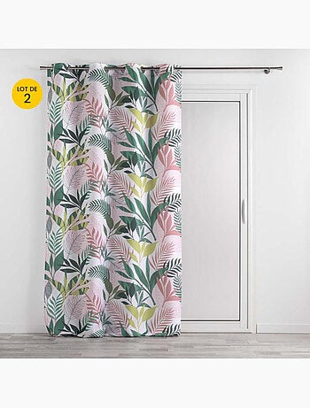 Lot de 2 rideaux à œillets – Polyester imprimé Assana