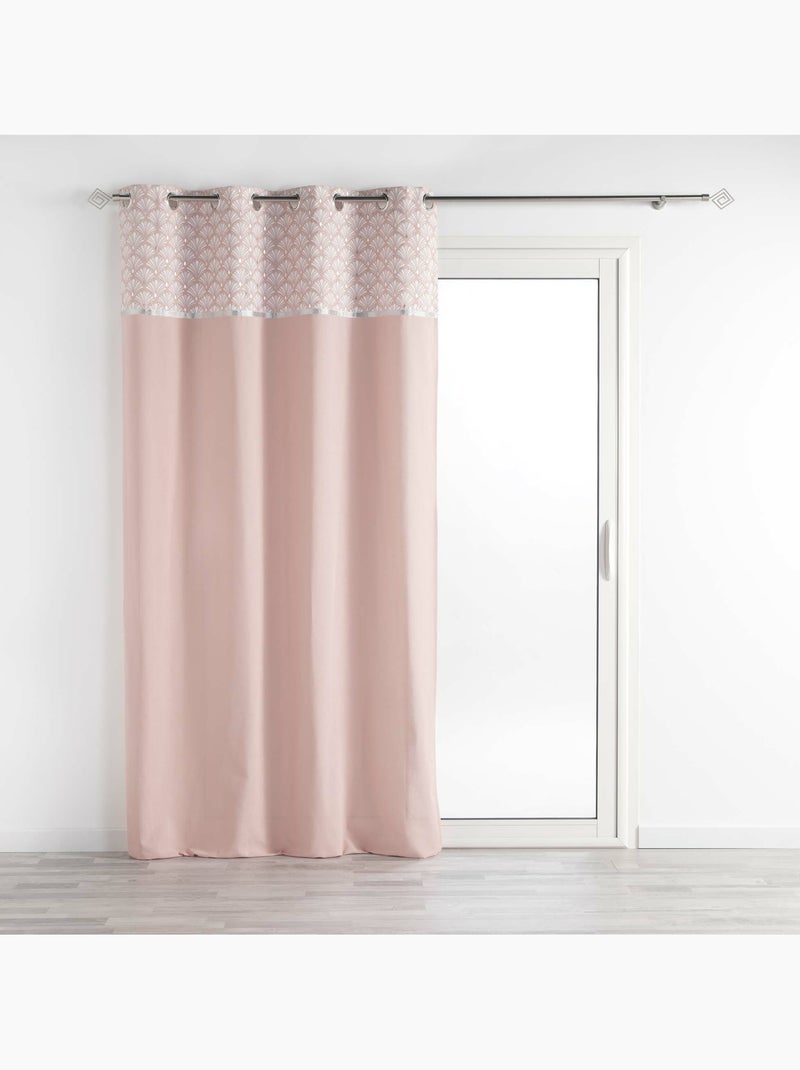 Lot de 2 rideaux à œillets – tamisant – 100% coton – Artchic Rose - Kiabi