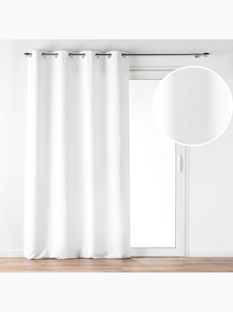 Lot de 2 Rideaux à œillets – Velours à relief Verra Blanc - Kiabi
