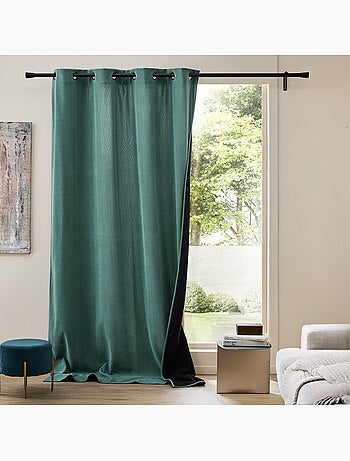 Lot de 2 Rideaux à Œillets Velours Côtelé / Polaire Thermique