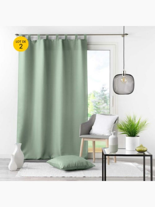 Lot de 2 Rideaux à Passants – Essentiel - Kiabi