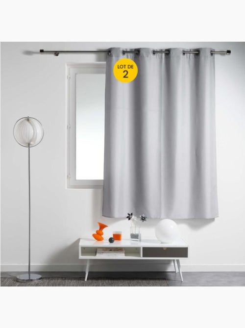 Lot de 2 Rideaux à Passants – Essentiel - Kiabi