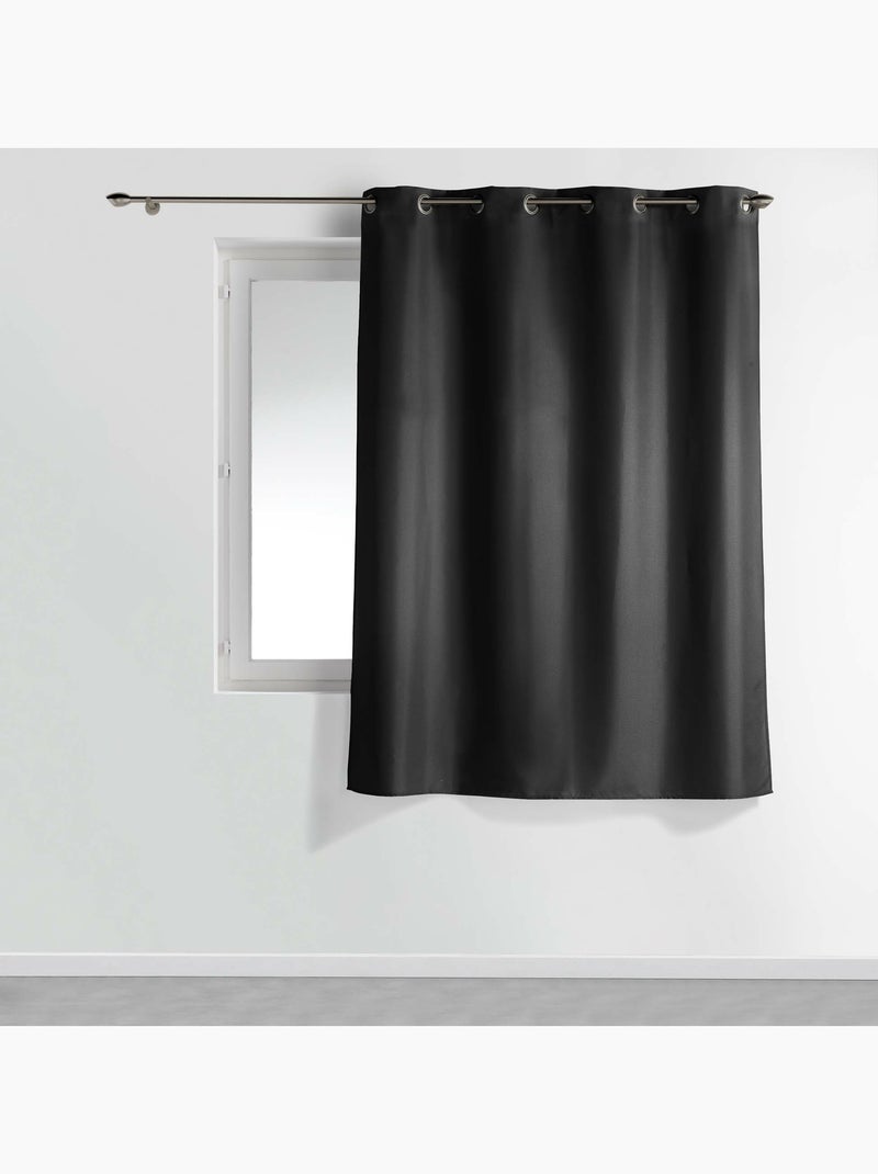 Lot de 2 Rideaux à Passants – Essentiel Noir - Kiabi