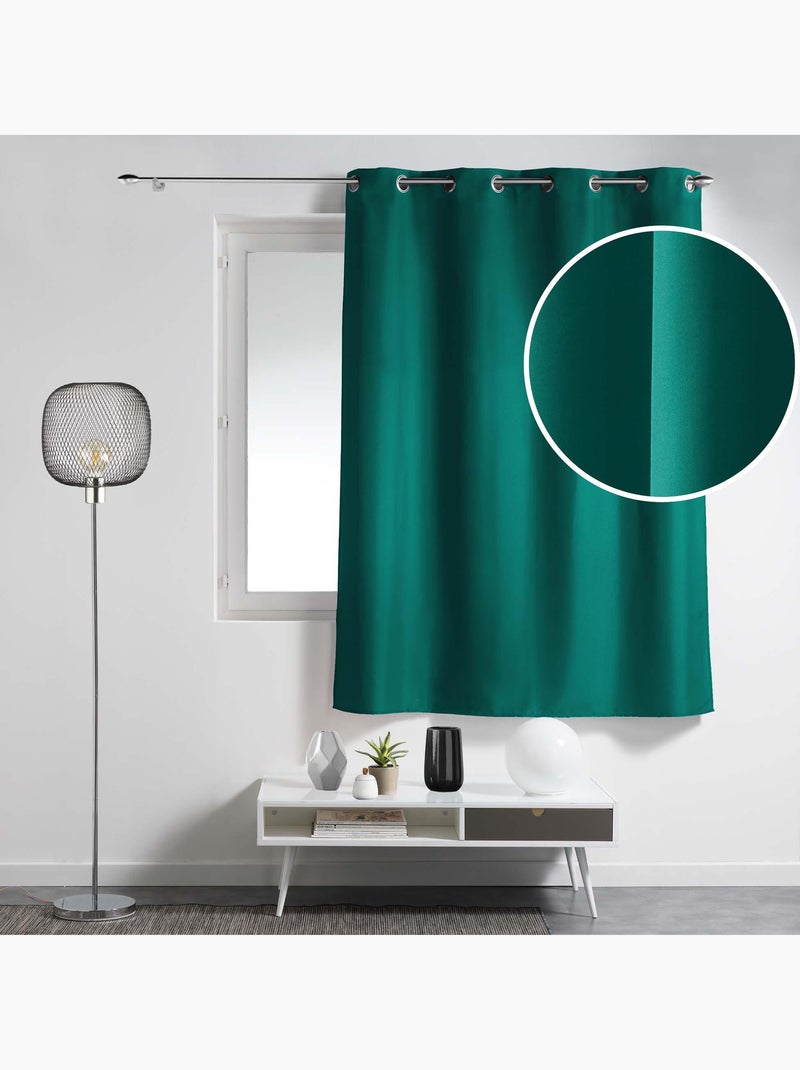 Lot de 2 Rideaux à Passants – Essentiel Vert émeraude - Kiabi