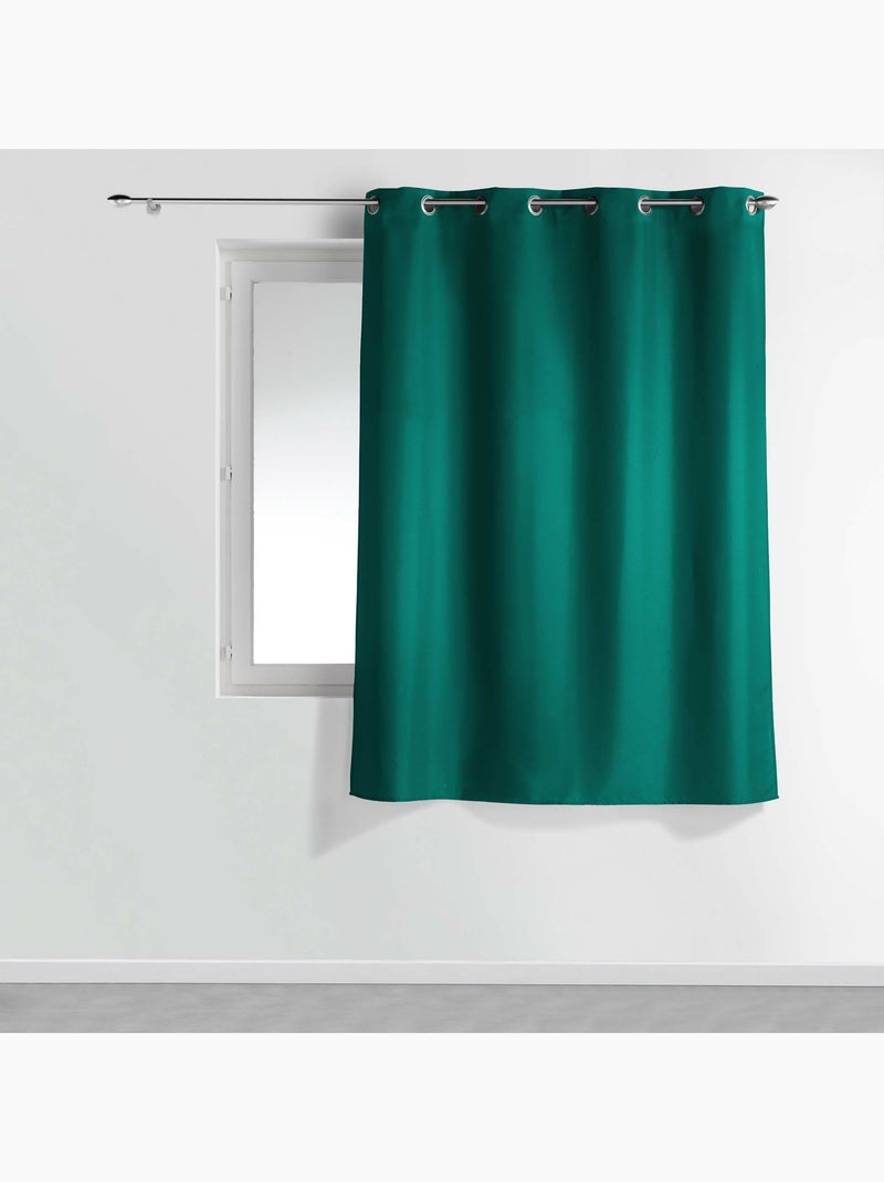Lot de 2 Rideaux à Passants – Essentiel Vert émeraude - Kiabi