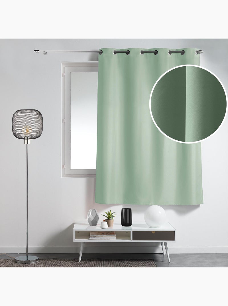 Lot de 2 Rideaux à Passants – Essentiel Vert Sauge - Kiabi