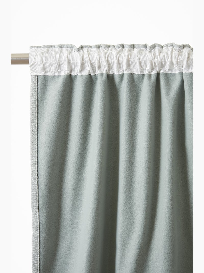 Lot de 2 Rideaux Blackout – Occultant Polaire – Galon Fronceur Bleu clair - Kiabi