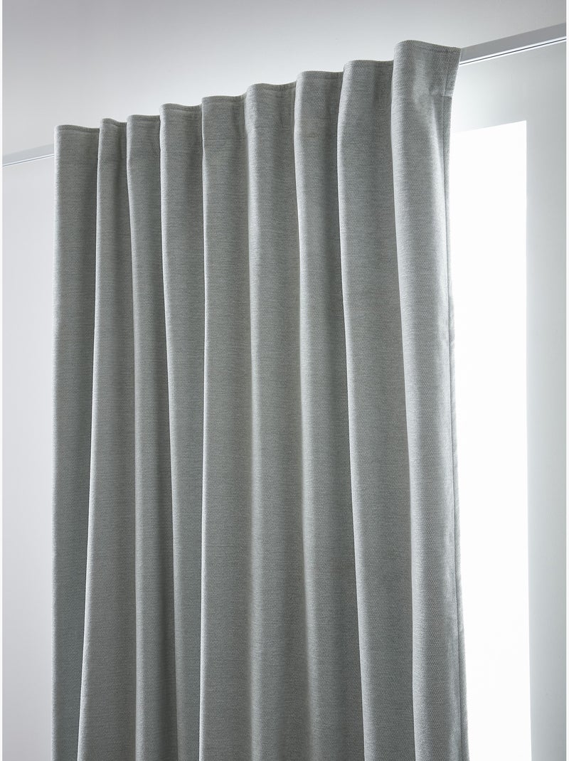 Lot de 2 Rideaux Blackout – Occultant Polaire – Galon Fronceur Bleu clair - Kiabi