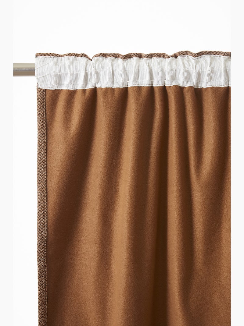Lot de 2 rideaux blackout – occultant polaire – galon fronceur Marron - Kiabi