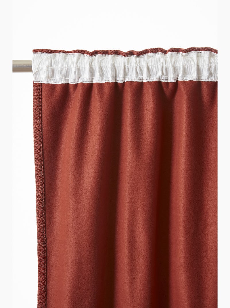 Lot de 2 Rideaux Blackout – Occultant Polaire – Galon Fronceur Terracotta - Kiabi
