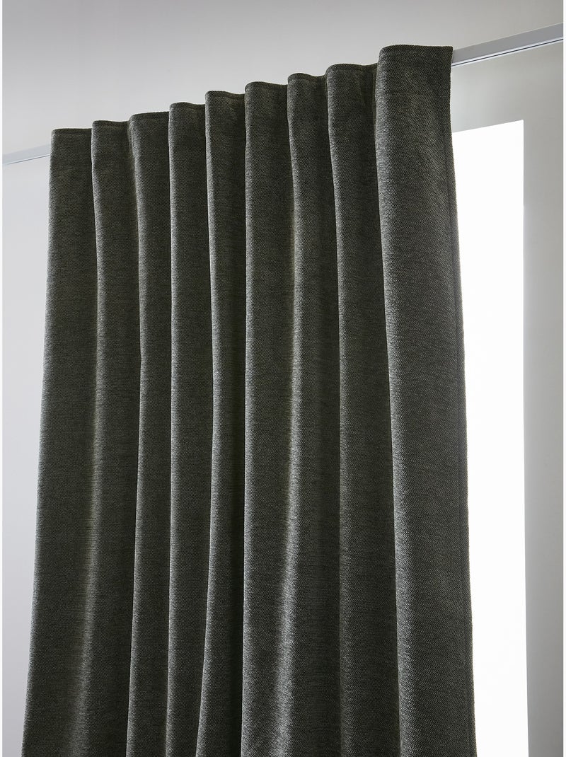 Lot de 2 Rideaux Blackout – Occultant Polaire – Galon Fronceur Vert romarin - Kiabi