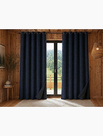 Lot de 2 Rideaux – Blackout total & Thermique – Double polaire