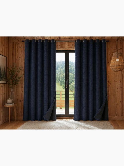 Lot de 2 Rideaux – Blackout total & Thermique – Double polaire - Kiabi