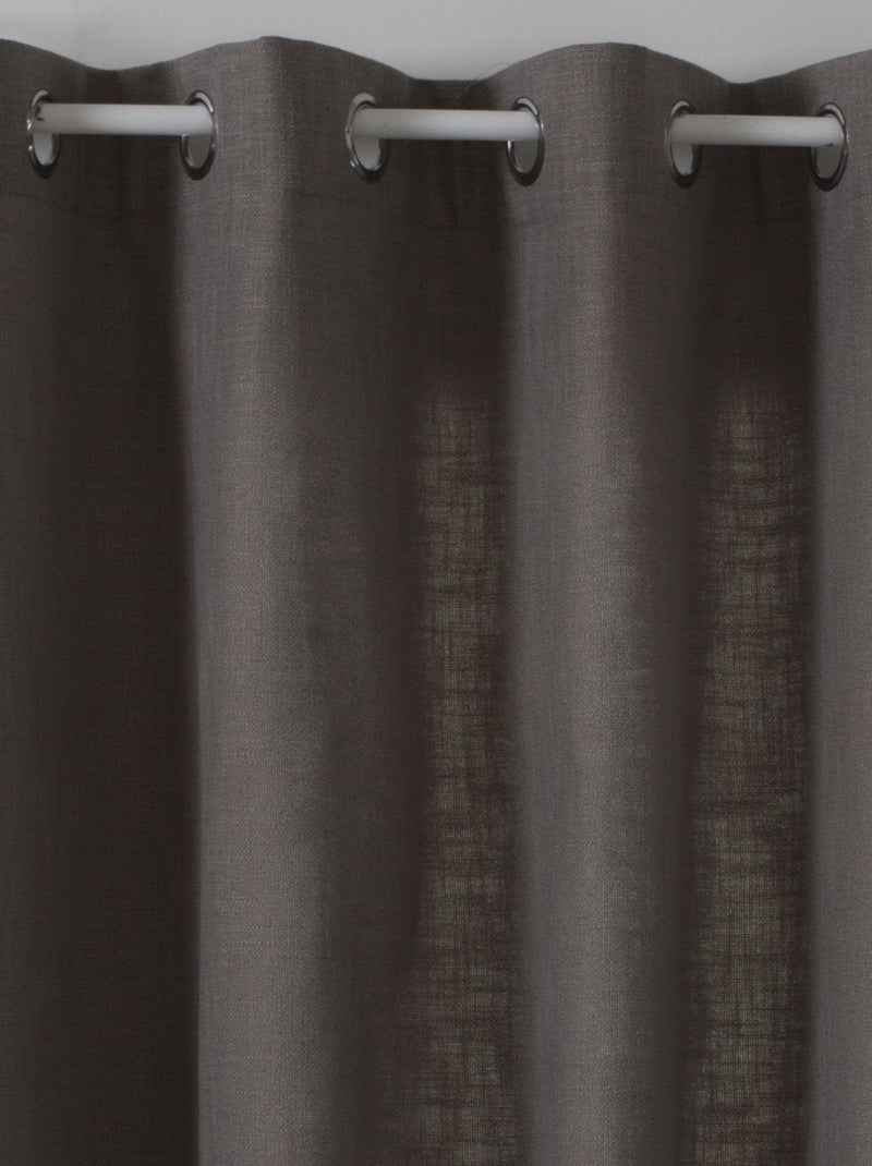 Lot de 2 Rideaux Clem Gris foncé - Kiabi