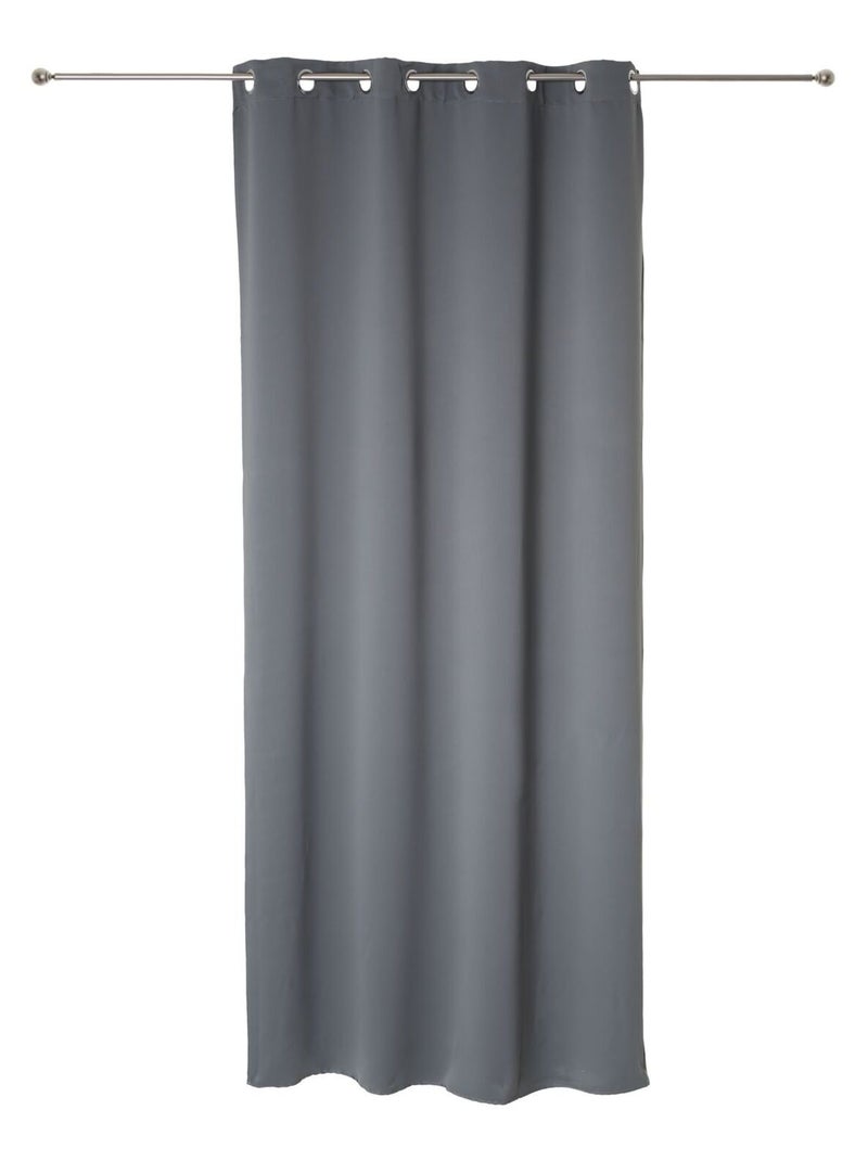 Lot de 2 Rideaux de salon occultants 8 œillets Gris - Kiabi