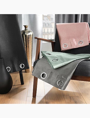 Lot de 2 rideaux effet soie Shana