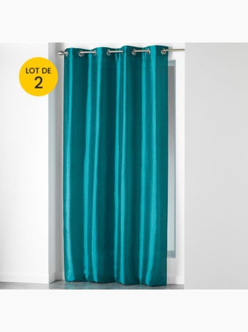 Lot de 2 rideaux effet soie Shana - Kiabi