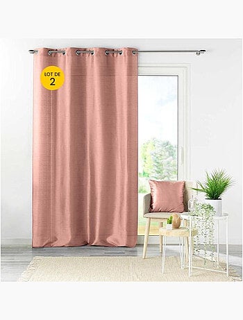 Lot de 2 rideaux effet soie Shana