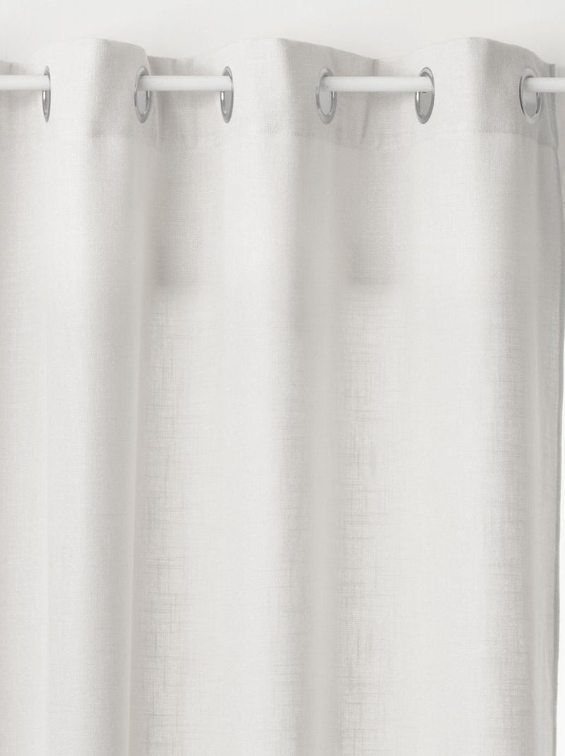 Lot de 2 rideaux en polyester LEON Blanc - Kiabi