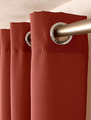 Lot de 2 Rideaux en toile unie Basic à 8 œillets