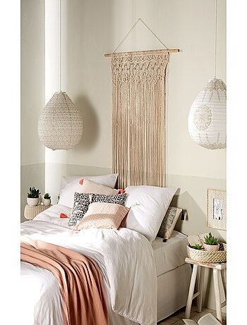 Lot de 2 rideaux fil en macramé