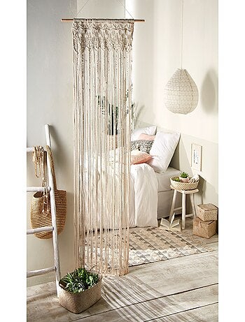 Lot de 2 rideaux fil en macramé