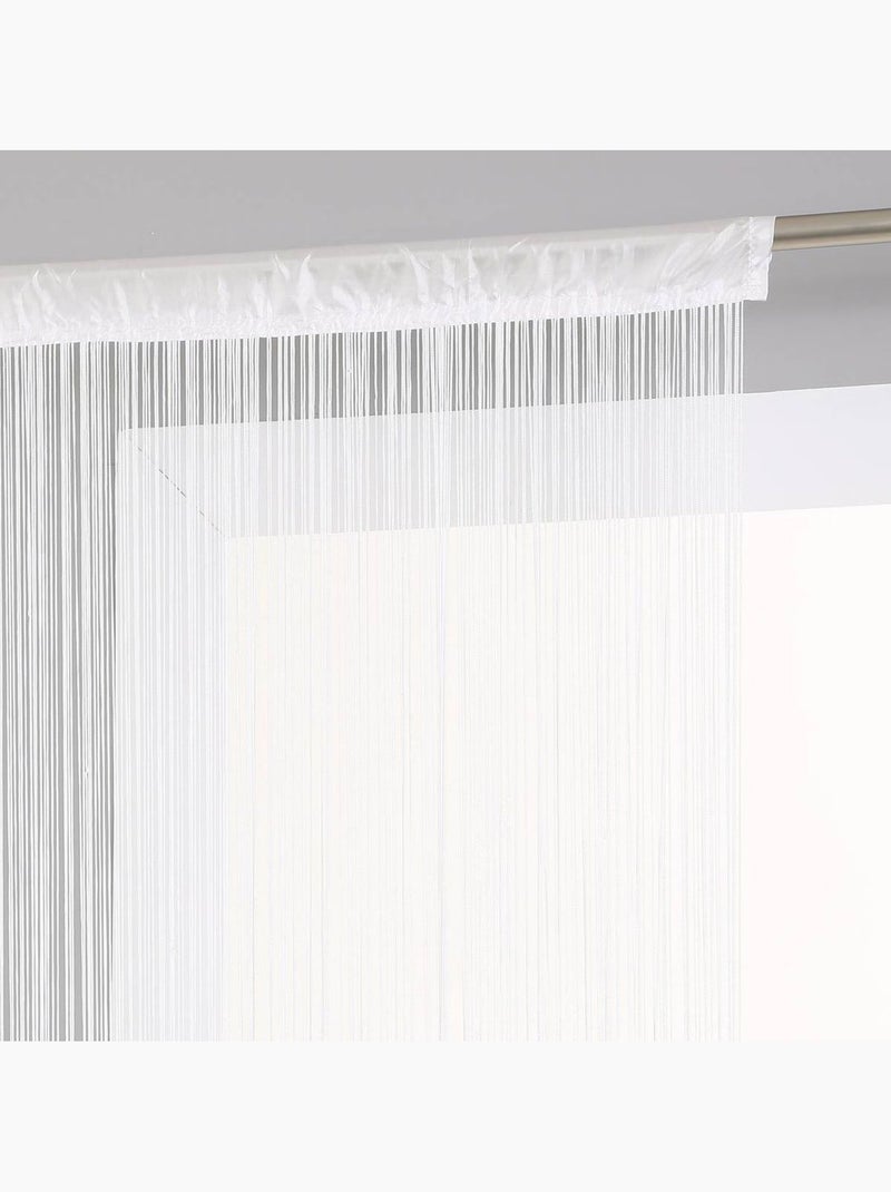 Lot de 2 rideaux fils décoratifs Blanc - Kiabi