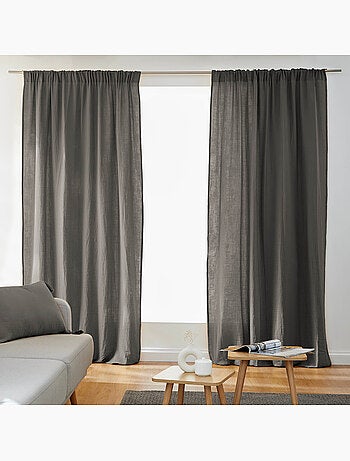 Lot de 2 Rideaux Galon Fronceur double Gaze de coton – Gaïa