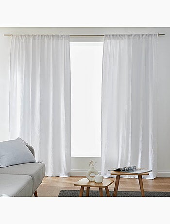 Lot de 2 Rideaux Galon Fronceur double Gaze de coton – Gaïa