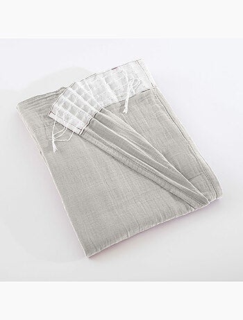 Lot de 2 Rideaux Galon Fronceur double Gaze de coton – Gaïa