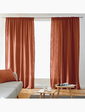 Lot de 2 Rideaux Galon Fronceur double Gaze de coton – Gaïa