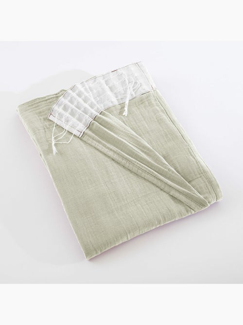 Lot de 2 Rideaux Galon Fronceur double Gaze de coton – Gaïa - Kiabi