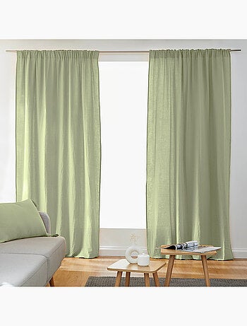 Lot de 2 Rideaux Galon Fronceur double Gaze de coton – Gaïa