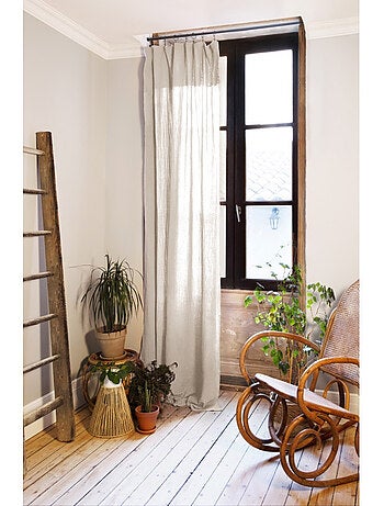 Lot de 2 rideaux gaze de coton