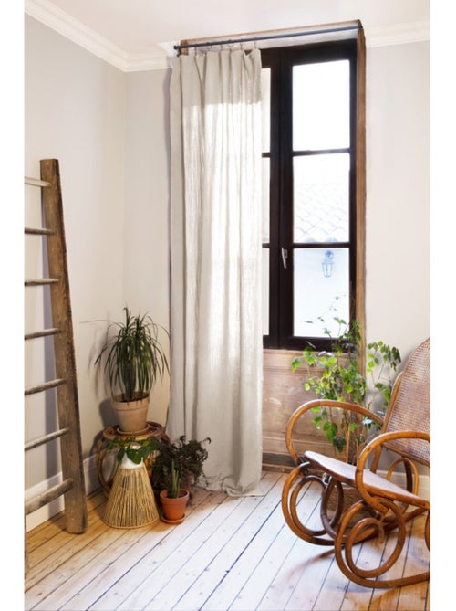 Lot de 2 rideaux gaze de coton - Kiabi