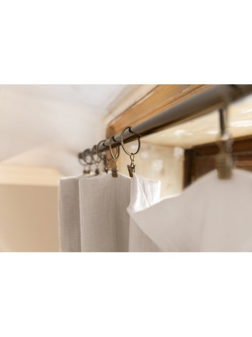 Lot de 2 rideaux gaze de coton - Kiabi
