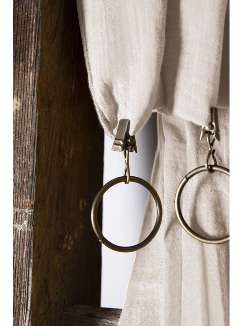 Lot de 2 rideaux gaze de coton Beige naturel - Kiabi