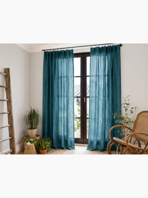 Lot de 2 rideaux gaze de coton - Kiabi Lot de 2 rideaux gaze de coton - Kiabi