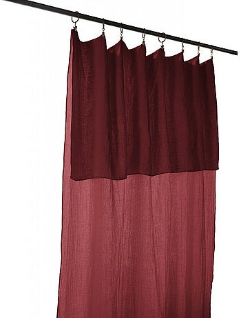 Lot de 2 rideaux gaze de coton
