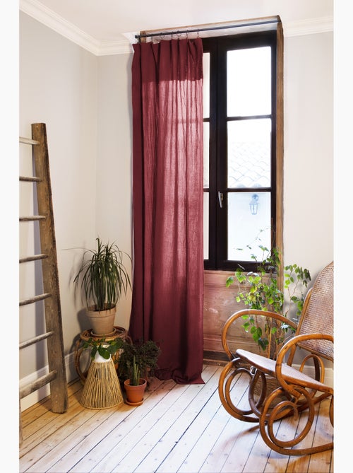 Lot de 2 rideaux gaze de coton - Kiabi