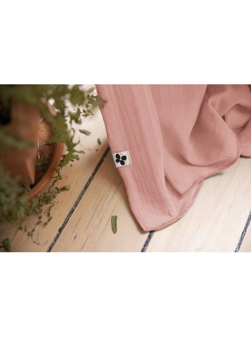 Lot de 2 rideaux gaze de coton Peche - Kiabi