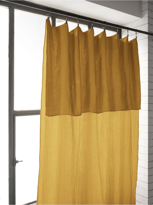 Lot de 2 rideaux gaze de coton - Kiabi