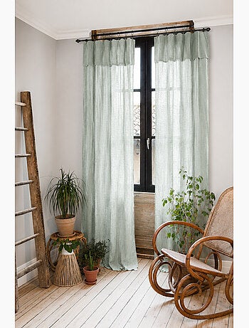 Lot de 2 rideaux gaze de coton