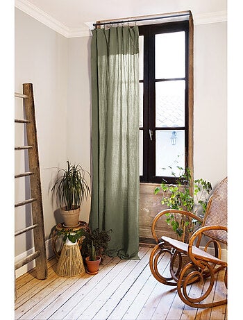 Lot de 2 rideaux gaze de coton