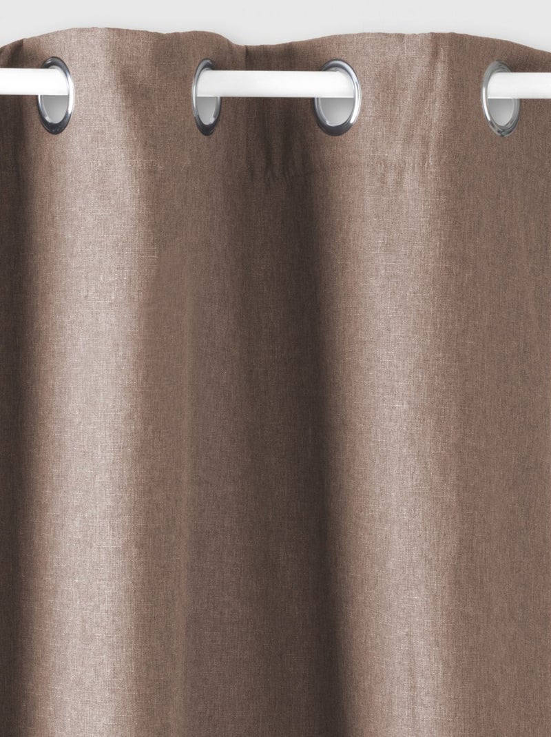 Lot de 2 rideaux isolants à 8 œillets TIM Beige - Kiabi