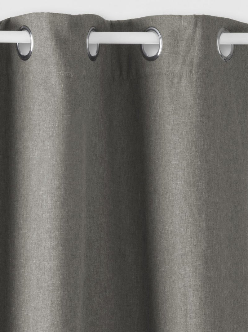 Lot de 2 rideaux isolants à 8 œillets TIM Taupe - Kiabi
