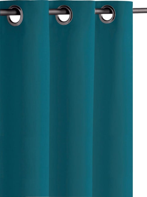 Lot de 2 rideaux obscurcissants unis avec 8 œillets - 135x240 cm - Bleu canard - Kiabi Lot de 2 rideaux obscurcissants unis avec 8 œillets - 135x240 cm - Bleu canard - Kiabi