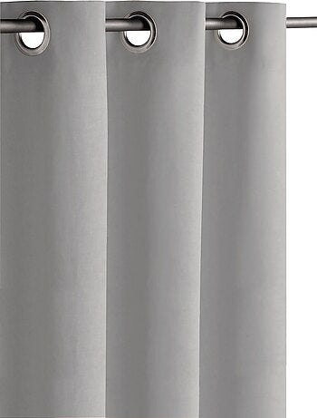 Lot de 2 rideaux obscurcissants unis avec 8 œillets - 135x240 cm - Vert tilleul